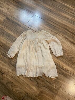 ZARA Dress Cream long sleeve 3-4yrs
